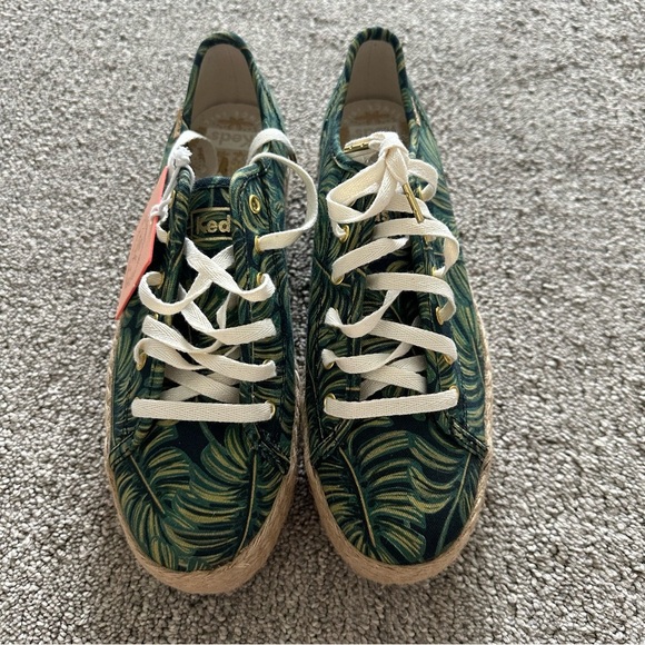 Keds Sneakers Triple Kick Platform Rifle Paper Co Palms Leaves Espadrilles 6 - Picture 2 of 9